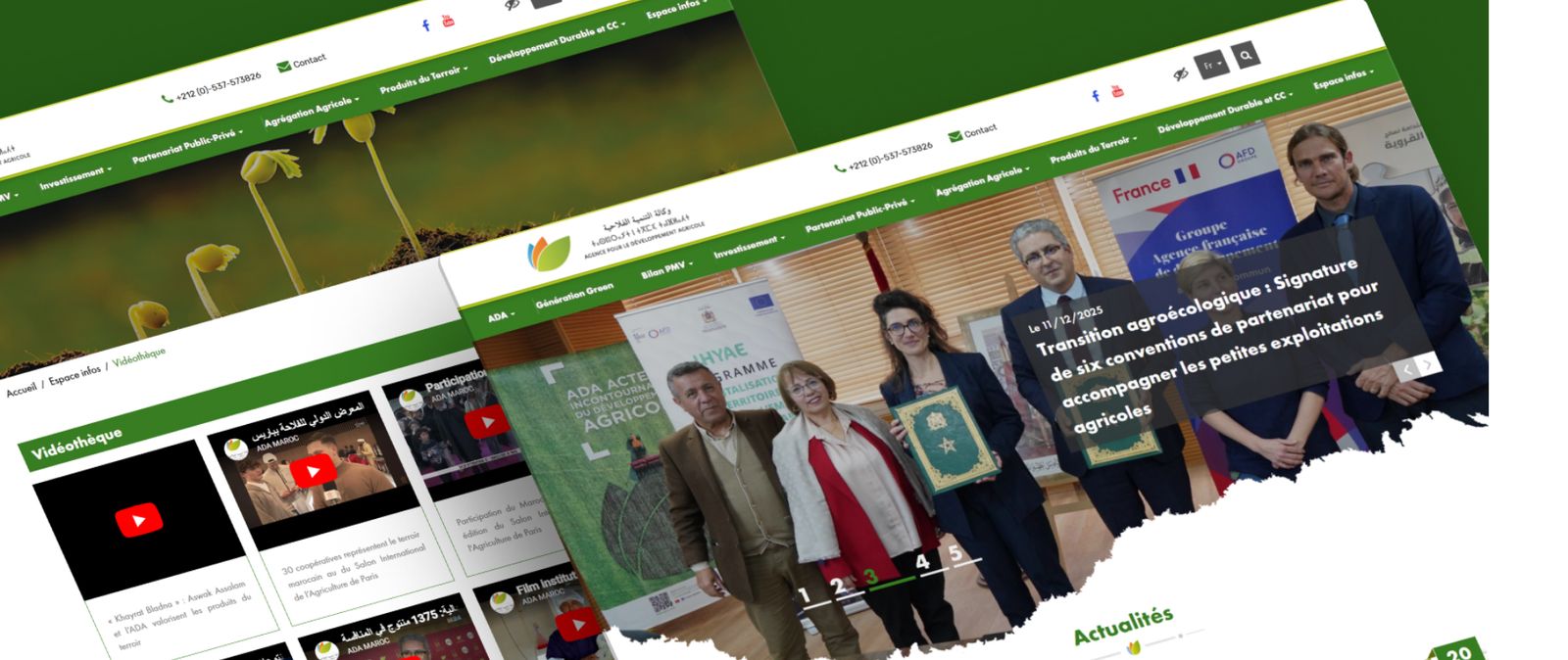 Capture d'écran du site ADA, preview 1