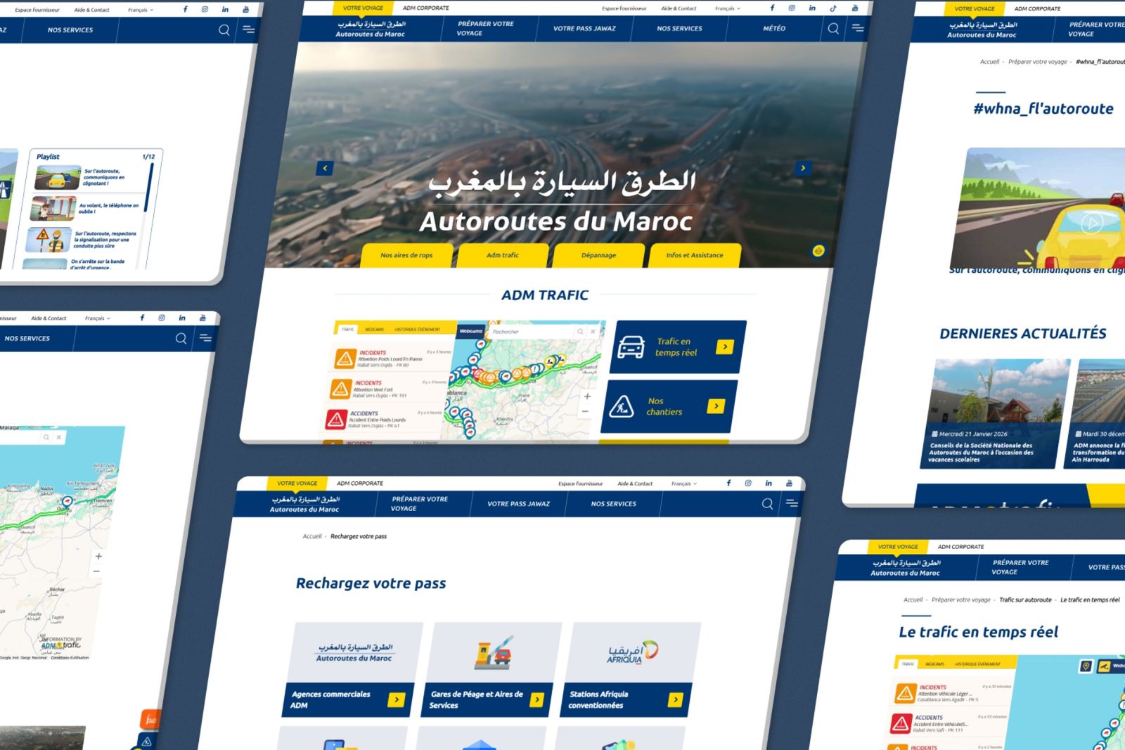 Screenshot of the site Autoroutes du Maroc, preview 2