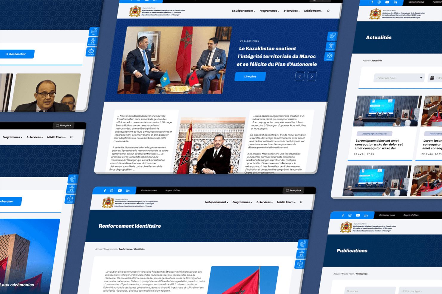 Screenshot of the site MRE, preview 3