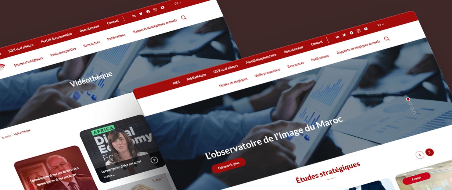 Capture d'écran du site IRES, preview 1