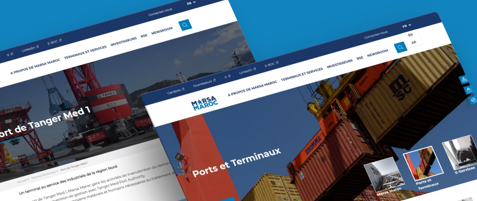 Capture d'écran du site Marsa Maroc, preview 1