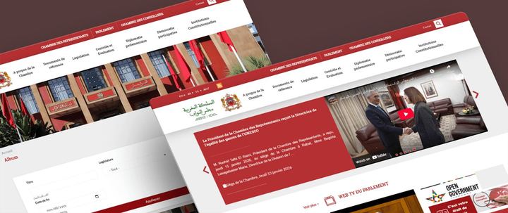 Screenshot of the site House of Representatives