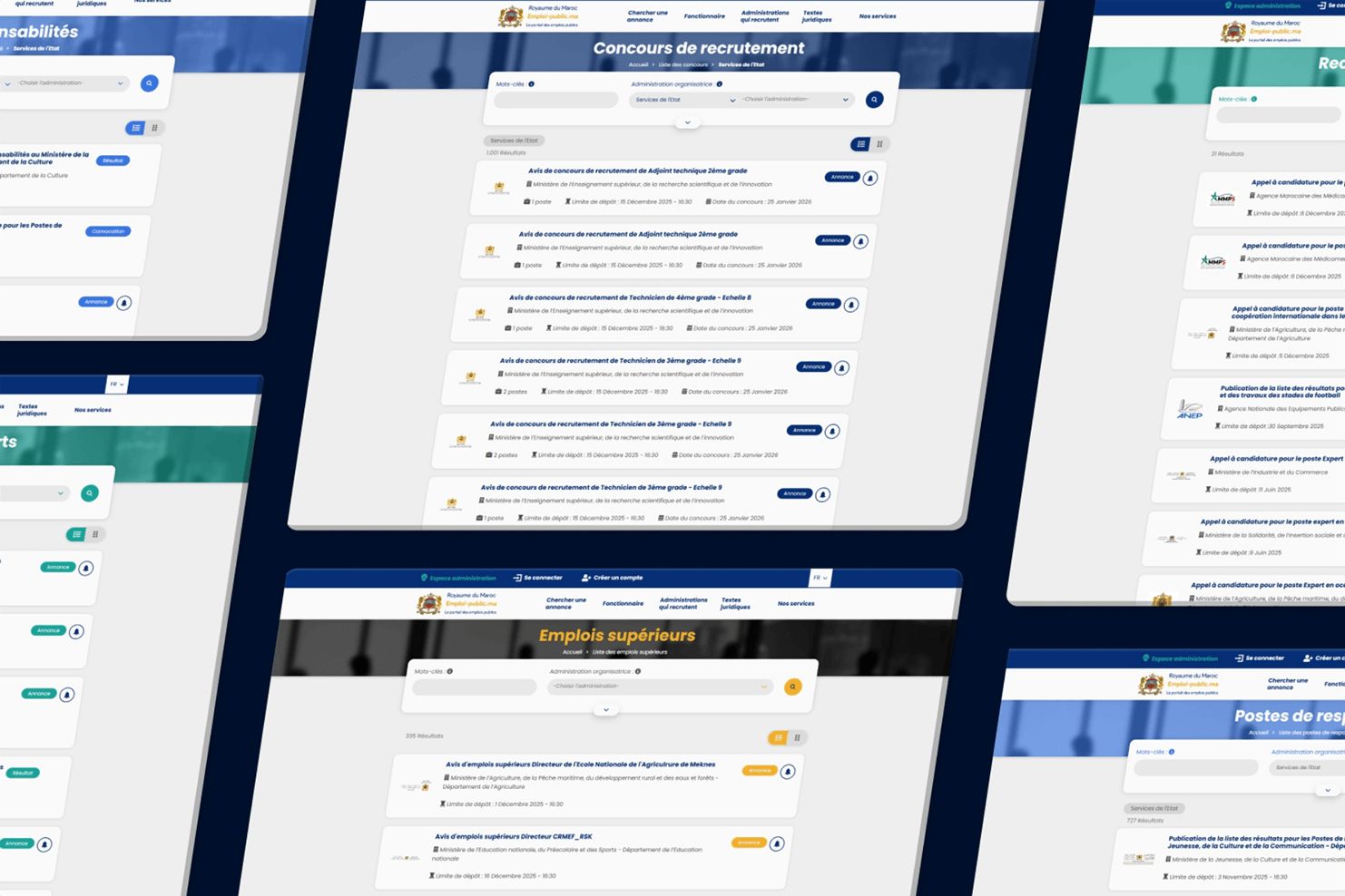 Capture d’écran du site Emploi Public, aperçu 3