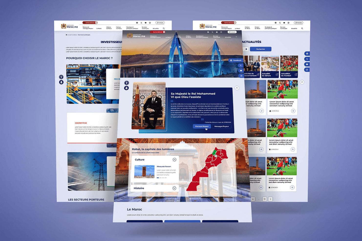 Screenshot of the site Official Portal of Morocco, preview 2