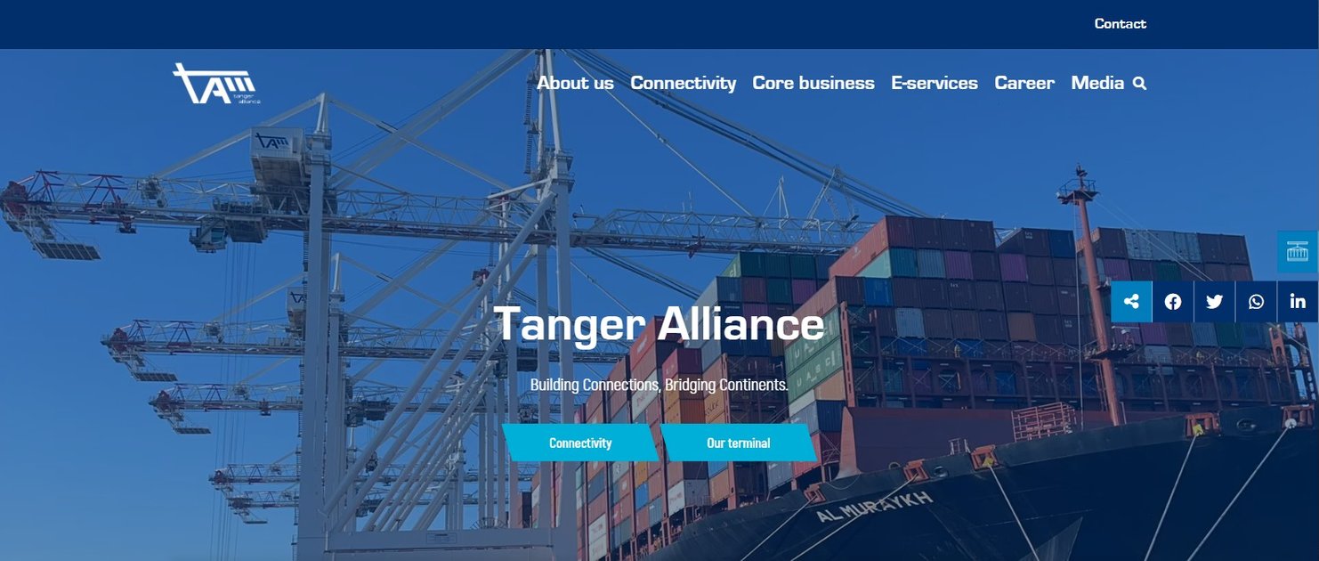 Capture d'écran du site Tanger Alliance, preview 1