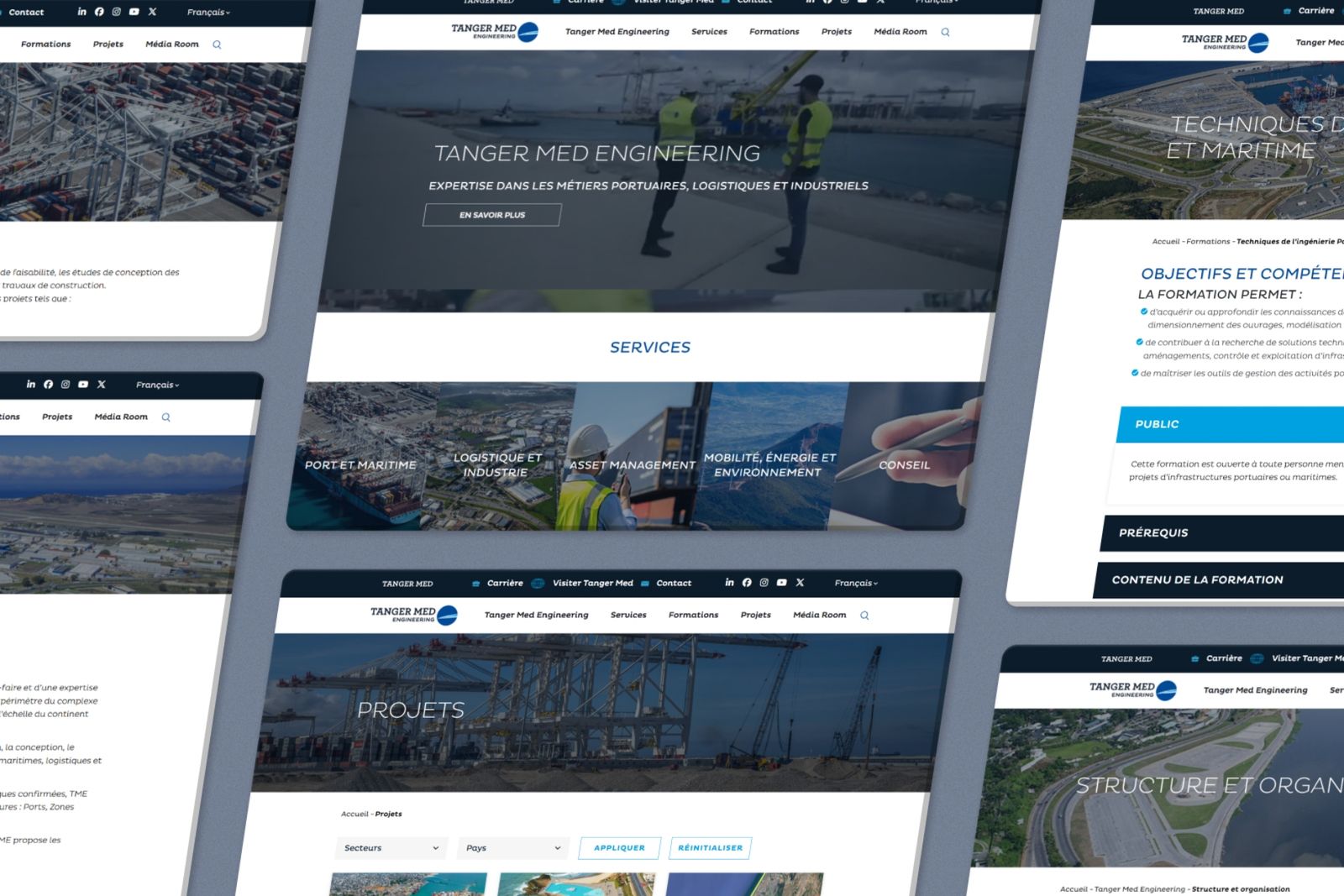 Screenshot of the site Tanger Med Engineering, preview 3