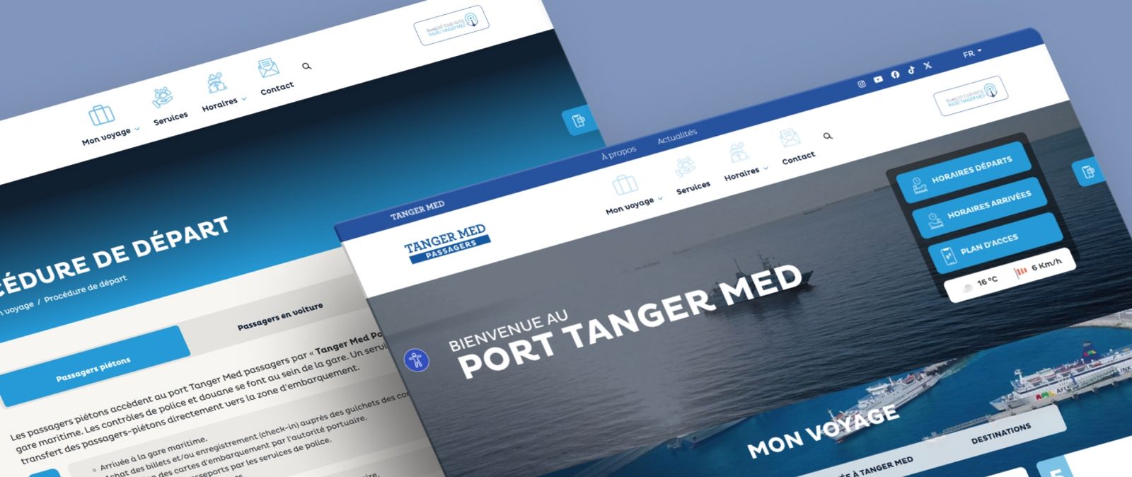 Capture d'écran du site Tanger Med Passengers, preview 1