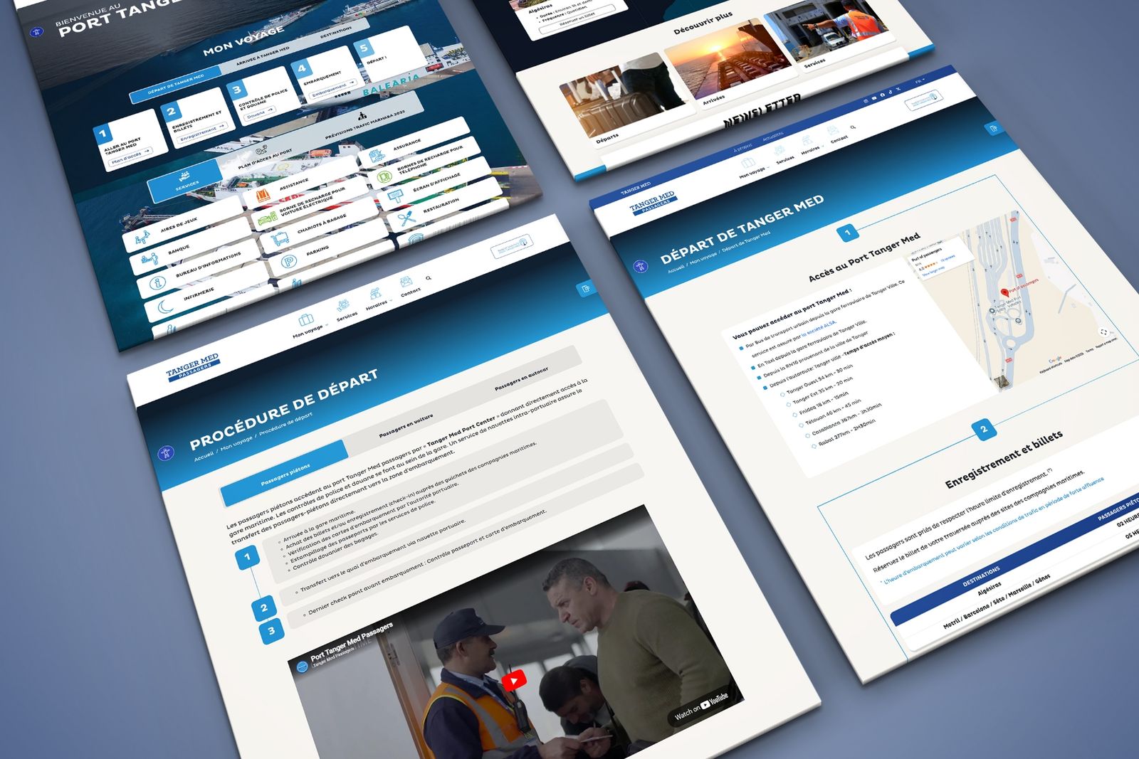 Screenshot of the site Tanger Med Passengers, preview 2