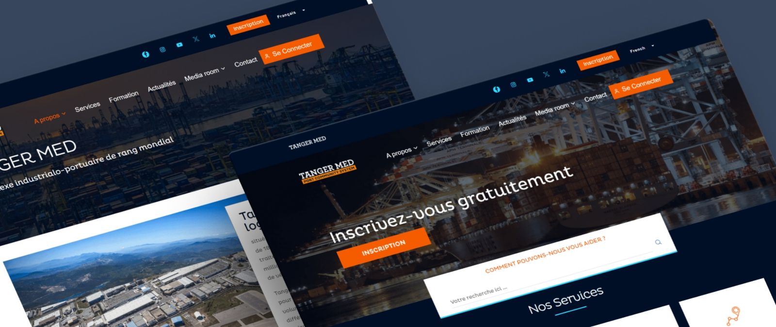 Capture d'écran du site Tanger Med PCS, preview 1
