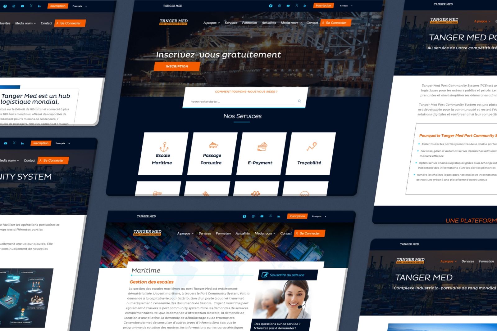 Screenshot of the site Tanger Med PCS, preview 3