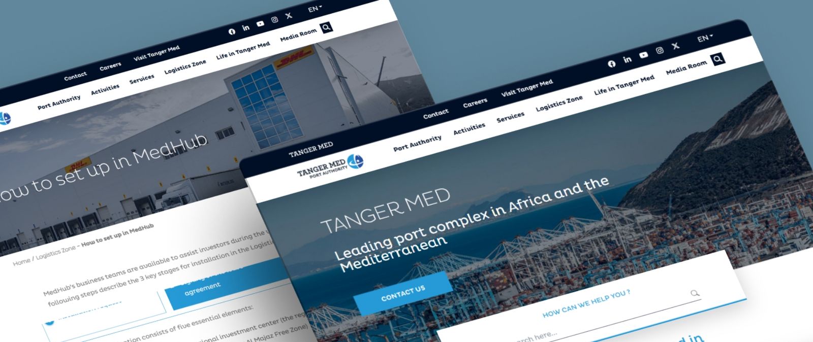 Capture d'écran du site Tanger Med Port Authority, aperçu 1
