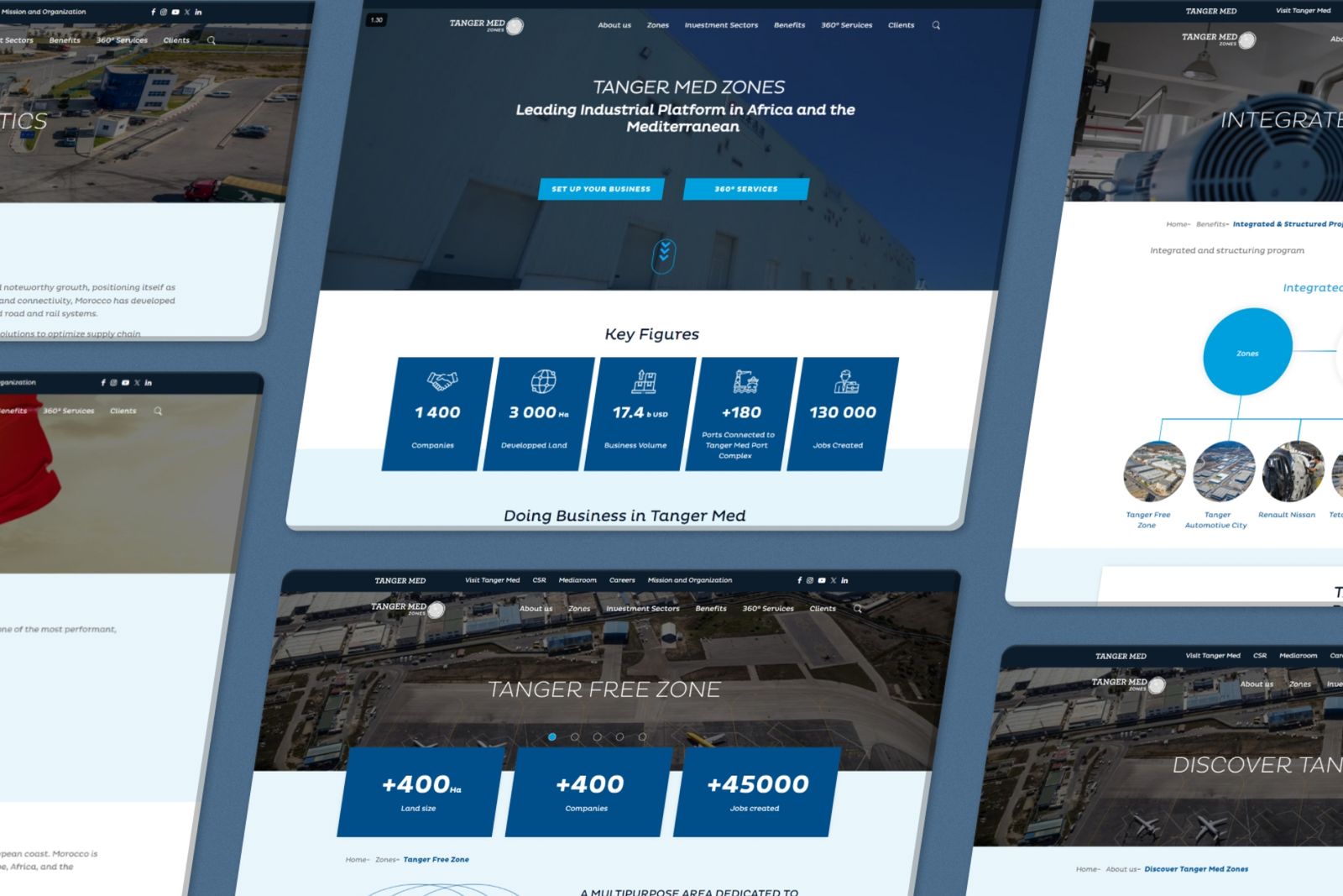 Screenshot of the site Tanger Med Zones, preview 2