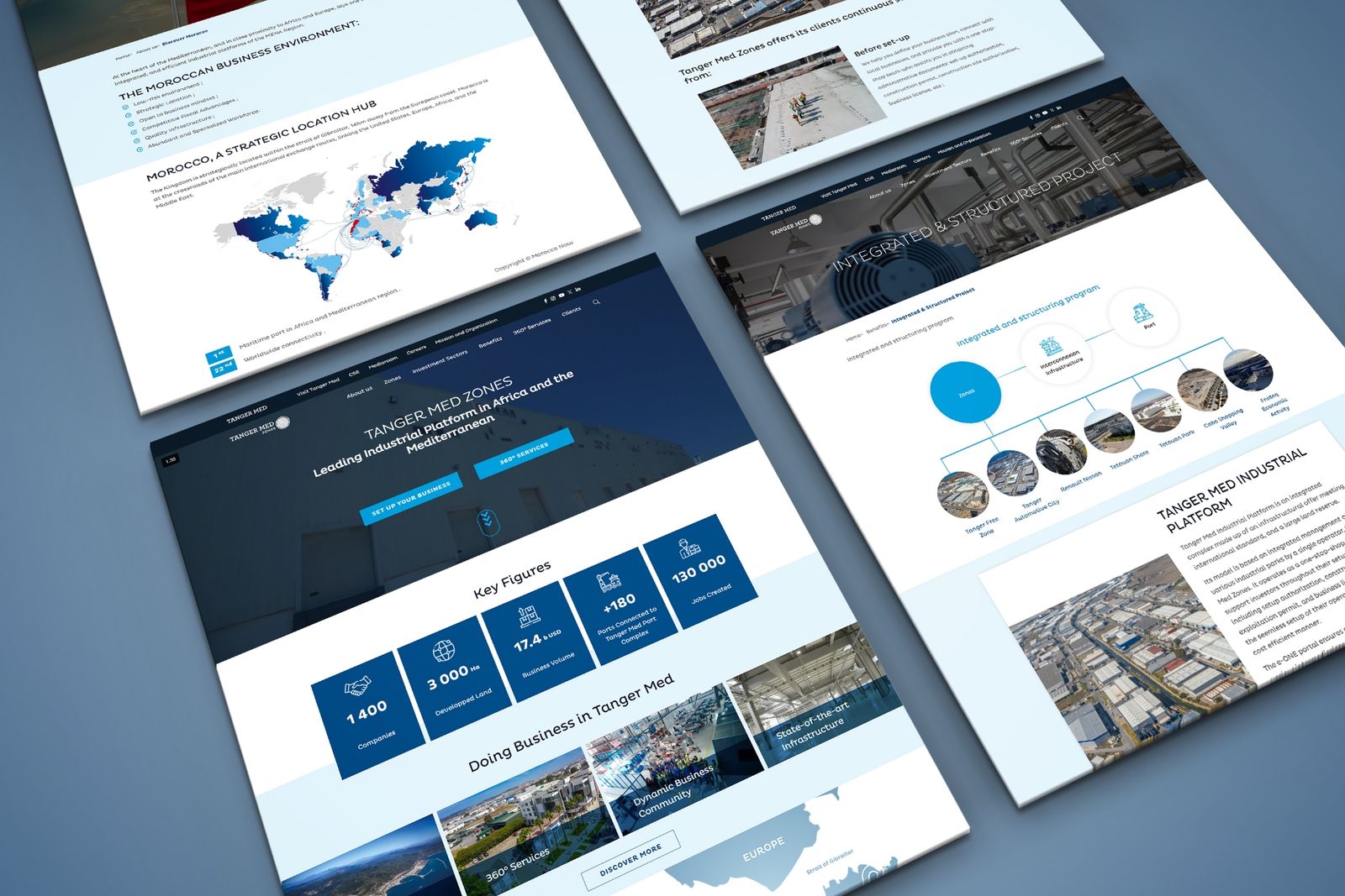 Screenshot of the site Tanger Med Zones, preview 3
