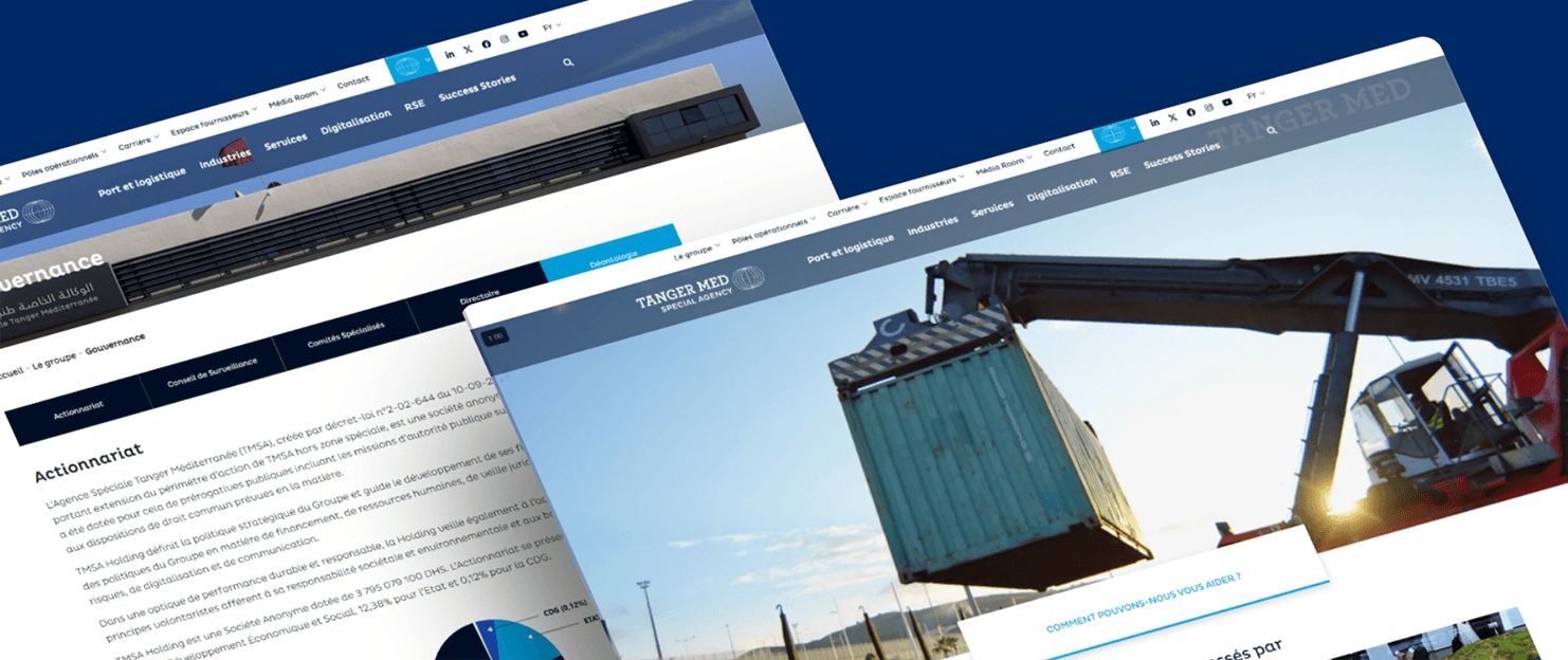 Capture d'écran du site Tanger Med, preview 1